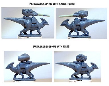 1/300th SciFi dinosaur riders for MicroWorld Games