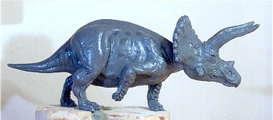 1/100th scale Triceratops, sculpted for Khurusan Miniatures